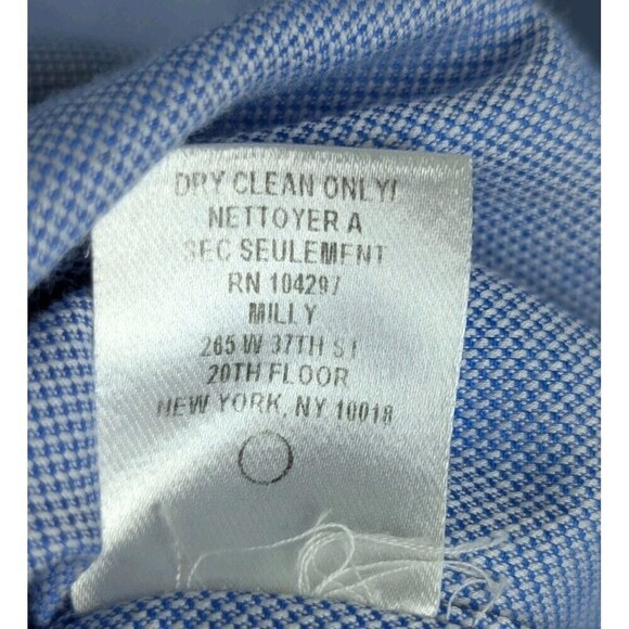 Milly Women's Shirt Dress Blue Size 2 Modest Long Sleeves Collared Button Up 139 - Picture 8 of 11